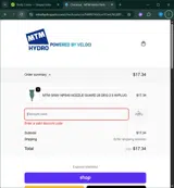 MTM Hydro coupon verification screenshot