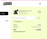 WELCOME10 coupon verification screenshot