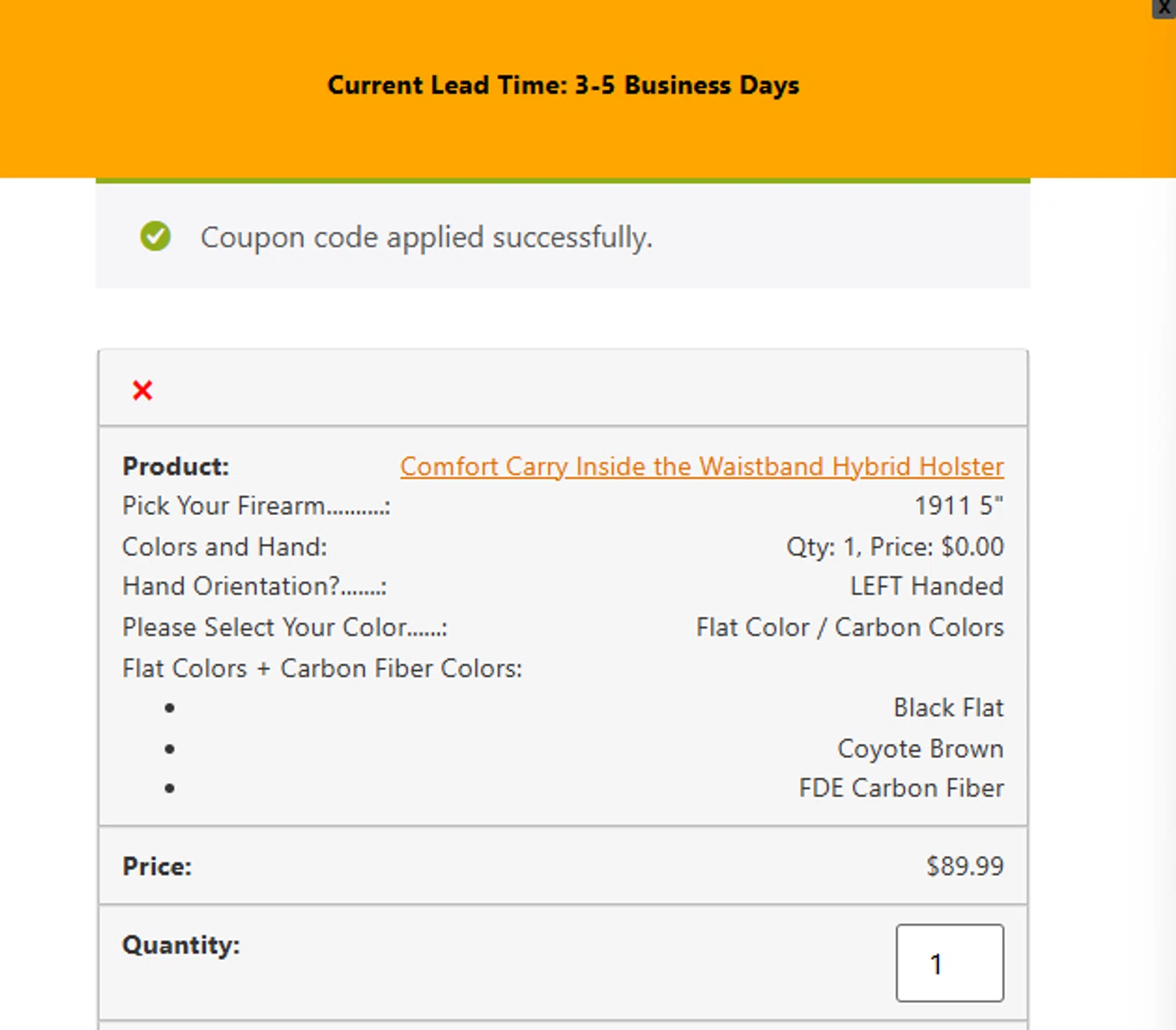 Muddy River Tactical promo code screenshot showing code FAMILY applied at Muddy River Tactical checkout page. Uploaded by SimplyCodes community member gerardlaya on Jun 29, 2025