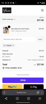 10QESO coupon verification screenshot