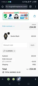 clawson coupon verification screenshot