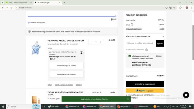 Mugler checkout page showing Mugler promo code box | Screenshot taken by SimplyCodes community member on Jul 7, 2025