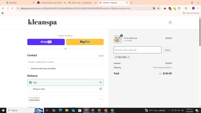 Mugler checkout page showing Mugler promo code box | Screenshot taken by SimplyCodes community member on Mar 19, 2025