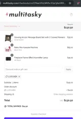 LUISGABA coupon verification screenshot