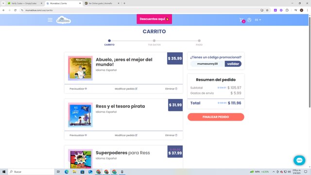 MUMABLUE checkout page showing MUMABLUE discount code box | Screenshot taken by SimplyCodes community member on Sep 5, 2025