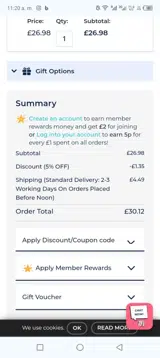 ABI5 coupon verification screenshot