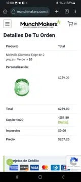MunchMakers coupon verification screenshot