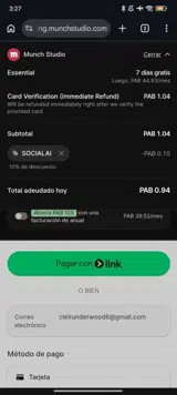 SOCIALAI coupon verification screenshot