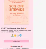 GRAND20 coupon verification screenshot