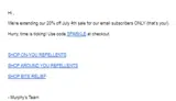 Murphy's Naturals coupon verification screenshot