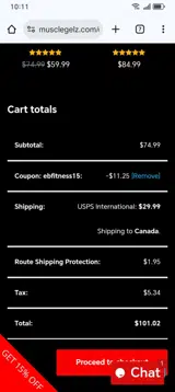 EBFITNESS15 coupon verification screenshot