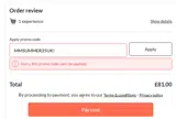 MMSUMMER25UK! coupon verification screenshot