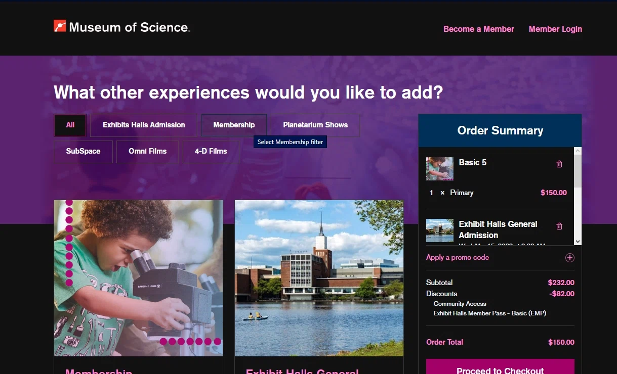 how to use Museum Of Science coupons