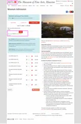 The Museum of Fine Arts, Houston coupon verification screenshot