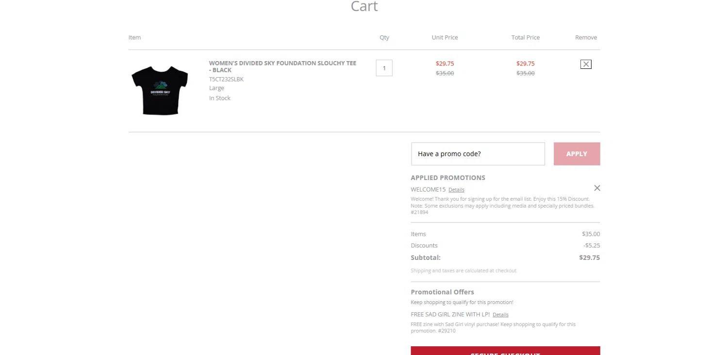 Musictoday checkout page showing Musictoday promo code box | Screenshot taken by SimplyCodes community member on Oct 11, 2025