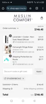 STYLEDBYBECKIG coupon verification screenshot