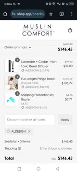 ALDESIGN coupon verification screenshot