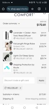 HELLOELLIE1 coupon verification screenshot