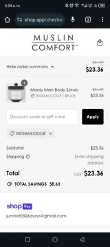INDIANLODGE coupon verification screenshot