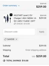Save30 coupon verification screenshot