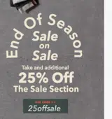25offsale coupon verification screenshot