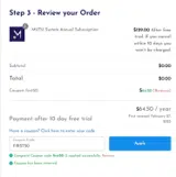 FIRST50 coupon verification screenshot