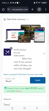 Vday15 coupon verification screenshot