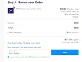WELCOME15 coupon verification screenshot