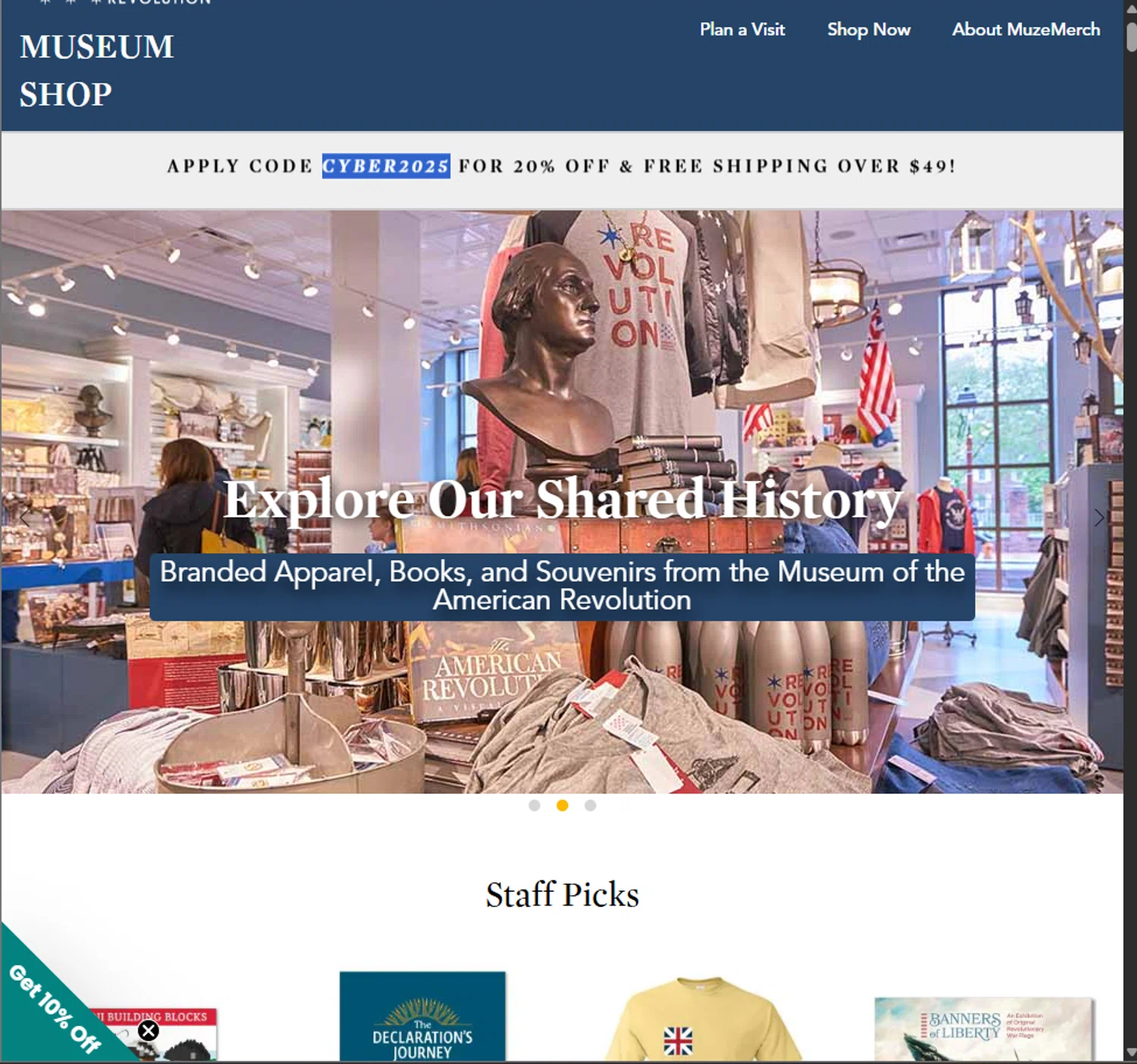 MuzeMerch discount code screenshot showing code CYBER2025 applied at MuzeMerch checkout page. Uploaded by SimplyCodes community member PillarsofCreation on Dec 1, 2025