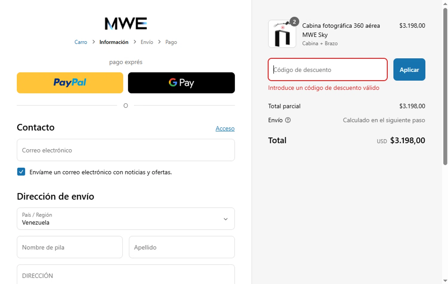 MWE360 promo code screenshot showing code MWE25 applied at MWE360 checkout page. Uploaded by SimplyCodes community member VoucherFinder3467 on Mar 12, 2025