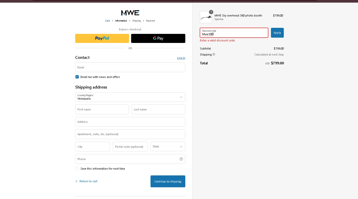 MWE360 promo code screenshot showing code Mwe100 applied at MWE360 checkout page. Uploaded by SimplyCodes community member Yabriel007 on Feb 7, 2025