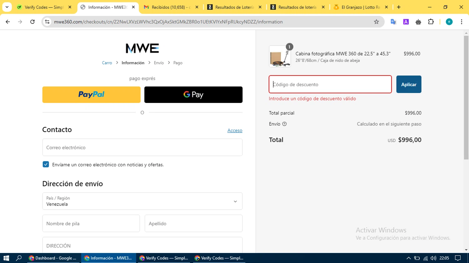 MWE360 promo code screenshot showing code Mwe100 applied at MWE360 checkout page. Uploaded by SimplyCodes community member BonusVoyager4214 on Feb 7, 2025