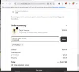 AYURELLE coupon verification screenshot