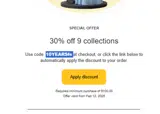 10YEARSfs coupon verification screenshot