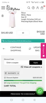BUY5GET5 coupon verification screenshot