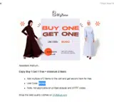 BOGO coupon verification screenshot
