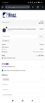 JULY4 coupon verification screenshot