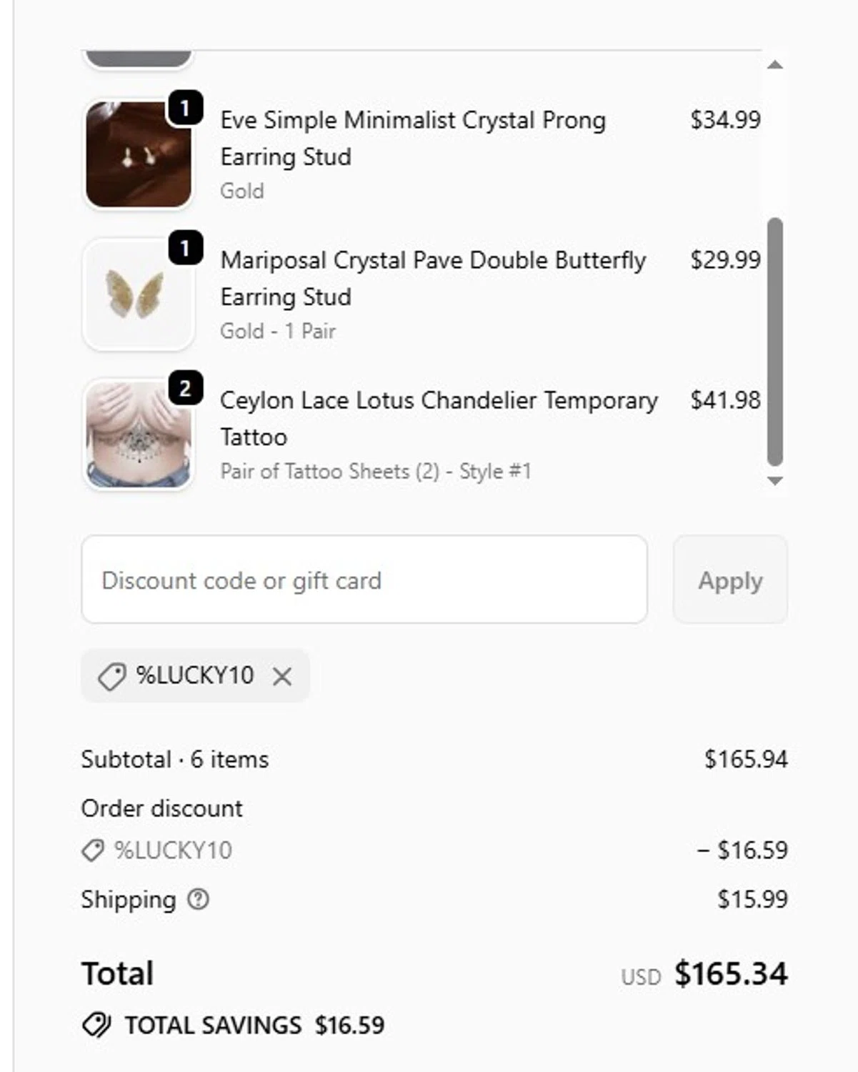Mybodiart promo code screenshot showing code %LUCKY10 applied at Mybodiart checkout page. Uploaded by SimplyCodes community member PromoPhoenix1566 on Nov 1, 2025