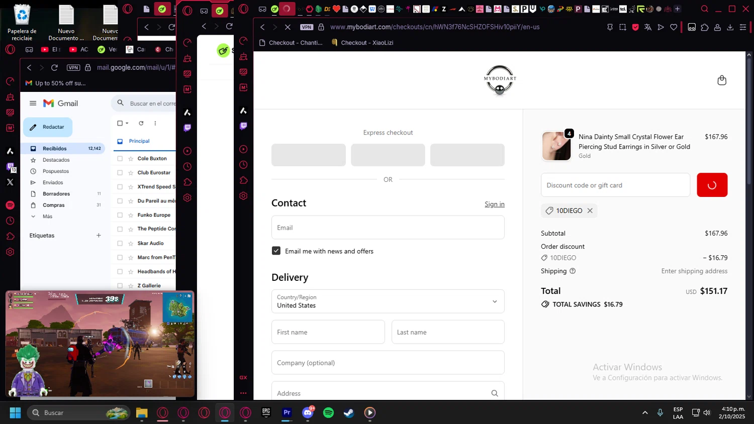 Mybodiart promo code screenshot showing code 10DIEGO applied at Mybodiart checkout page. Uploaded by SimplyCodes community member Halanweik on Oct 2, 2025