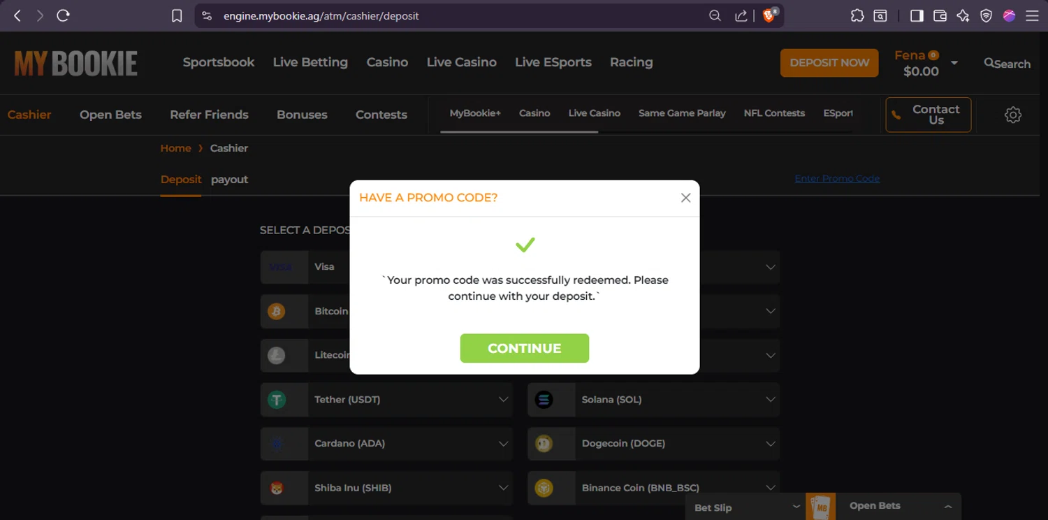 MyBookie Promo Codes - 100% Off (5 Verified) Jan 2026