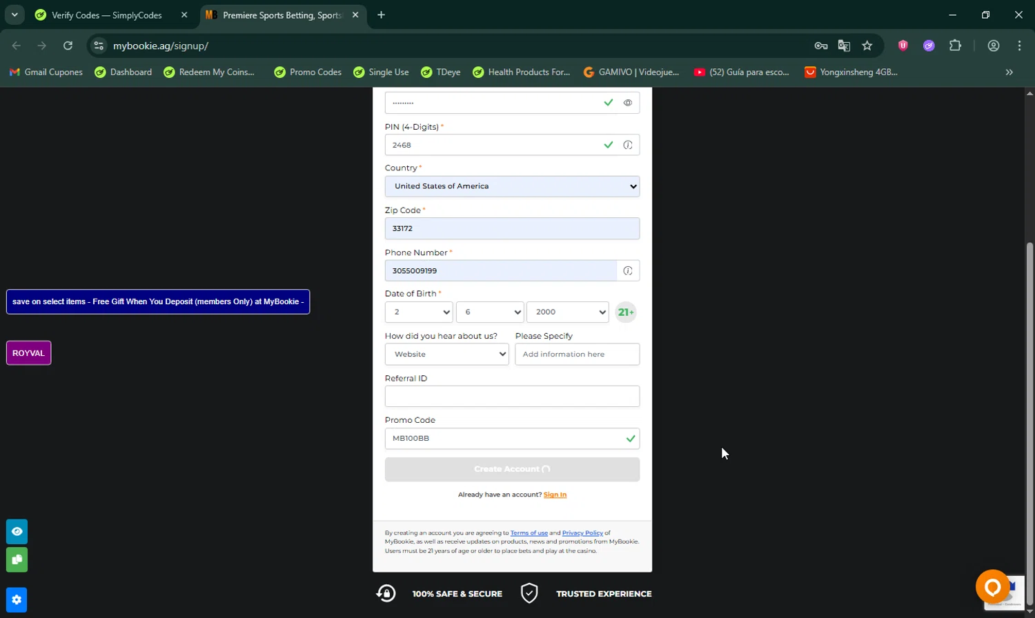 MyBookie Promo Codes - 100% Off (5 Verified) Jan 2026