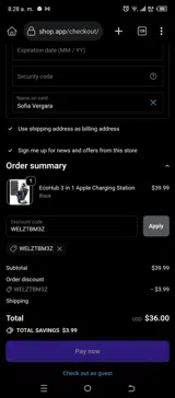 WELZTBM3Z coupon verification screenshot