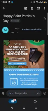 Green15 coupon verification screenshot