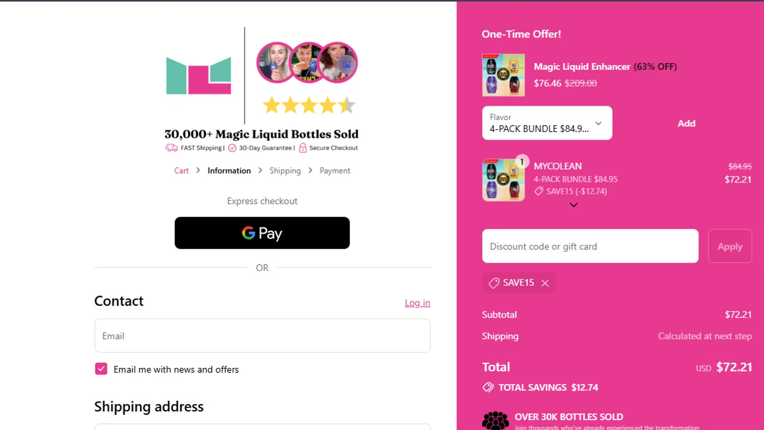 Mycolean discount code screenshot showing code SAVE15 applied at Mycolean checkout page. Uploaded by SimplyCodes community member ashe1986 on Aug 28, 2025