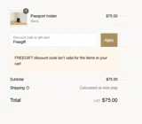 Freegift coupon verification screenshot