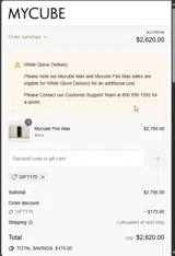 GIFT175 coupon verification screenshot