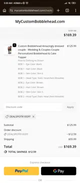 DEALSPOTR10OFF coupon verification screenshot