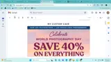 Photography coupon verification screenshot