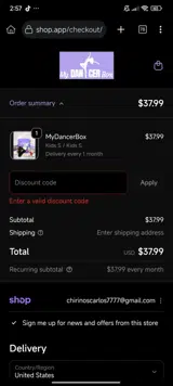 FIRSTBOXFOR$30 coupon verification screenshot