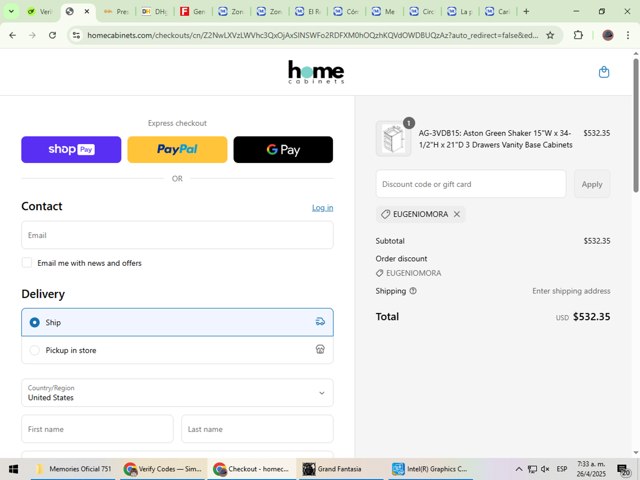 MyDeal checkout page showing MyDeal promo code box | Screenshot taken by SimplyCodes community member on Apr 26, 2025